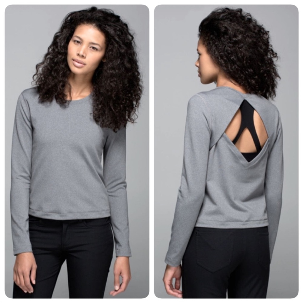 Lululemon Back Up Heathered Slate Long
Sleeve Top